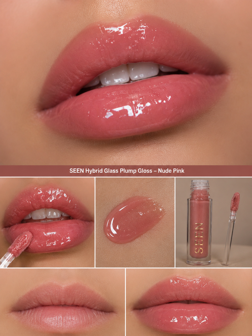 SEEN® Glass Jelly Lip Gloss - Plumping Glossy Lips K-Beauty
