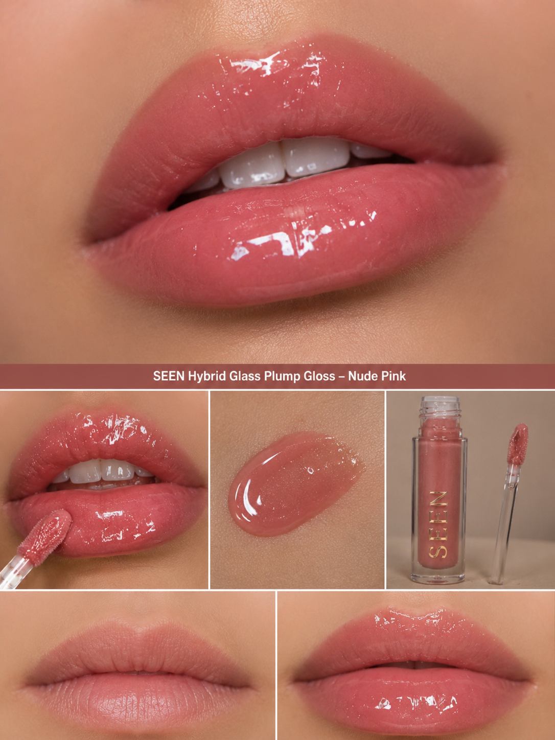 SEEN® Glass Jelly Lip Gloss - Plumping Glossy Lips K-Beauty