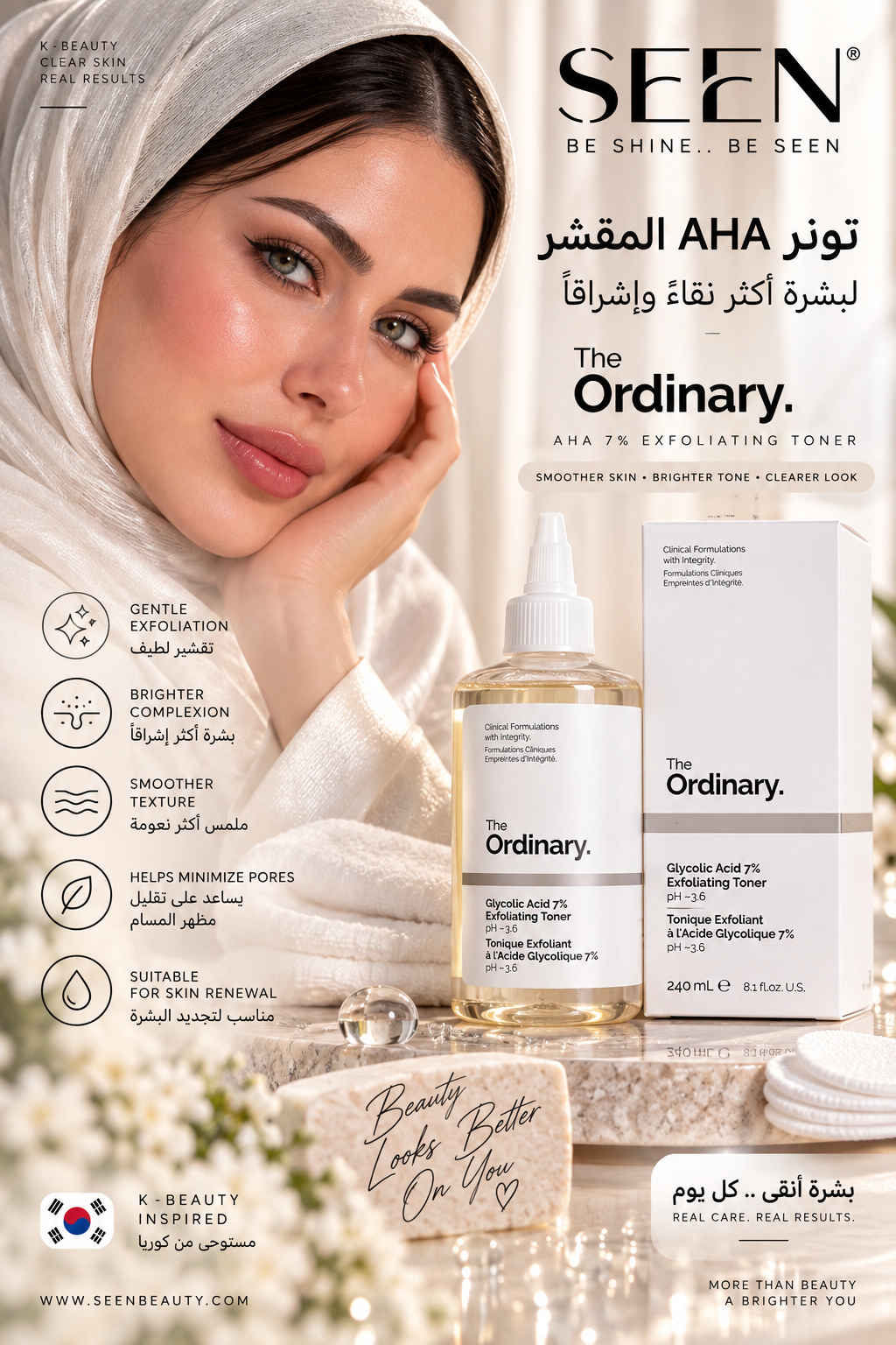 محلول التقشير المكثف AHA 30% + BHA 2% – The Ordinary Peeling Solution